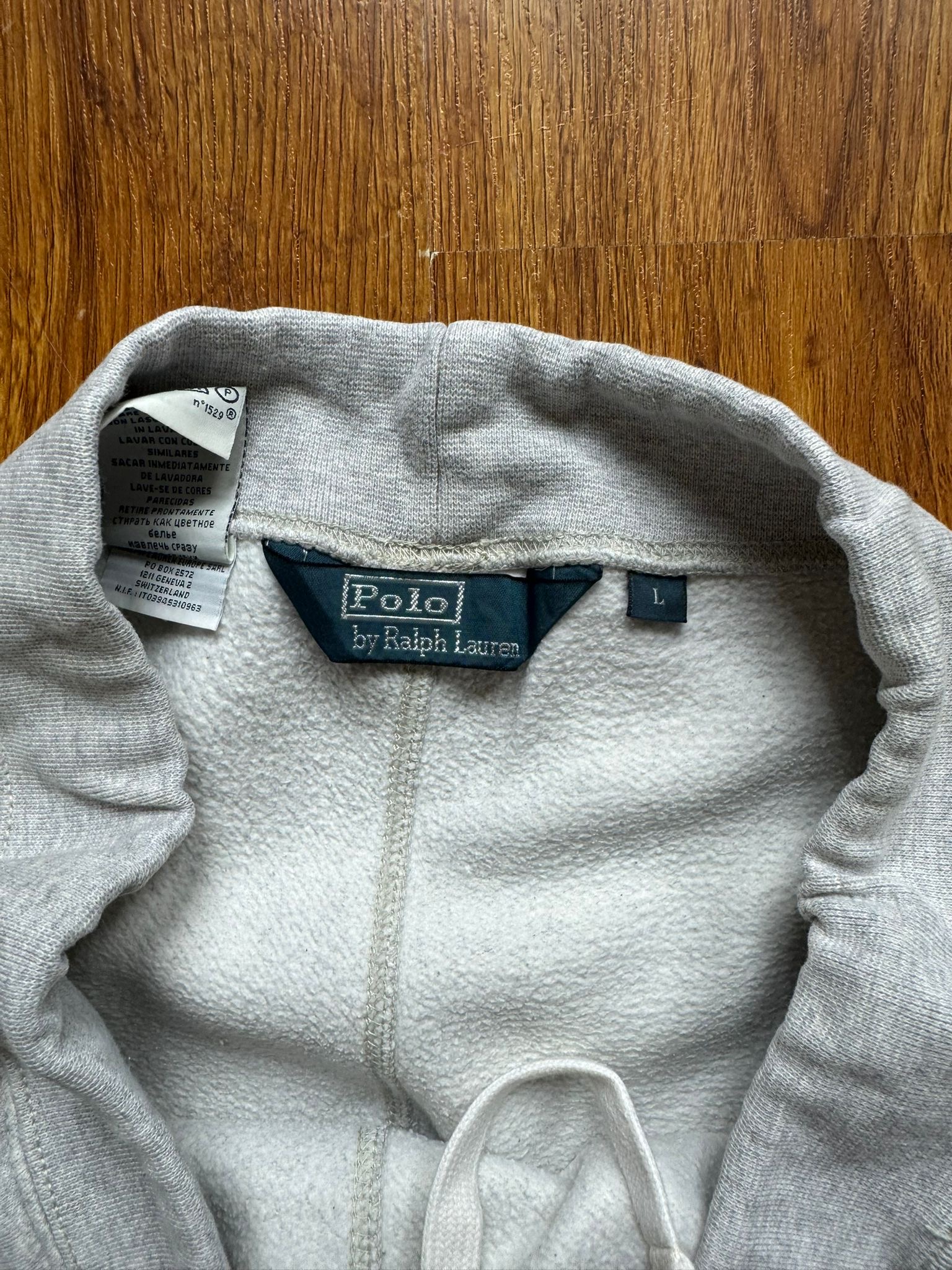 Ralph Lauren Jogger Light-Grey (Blue-Logo) Flawed (Washable) — 2