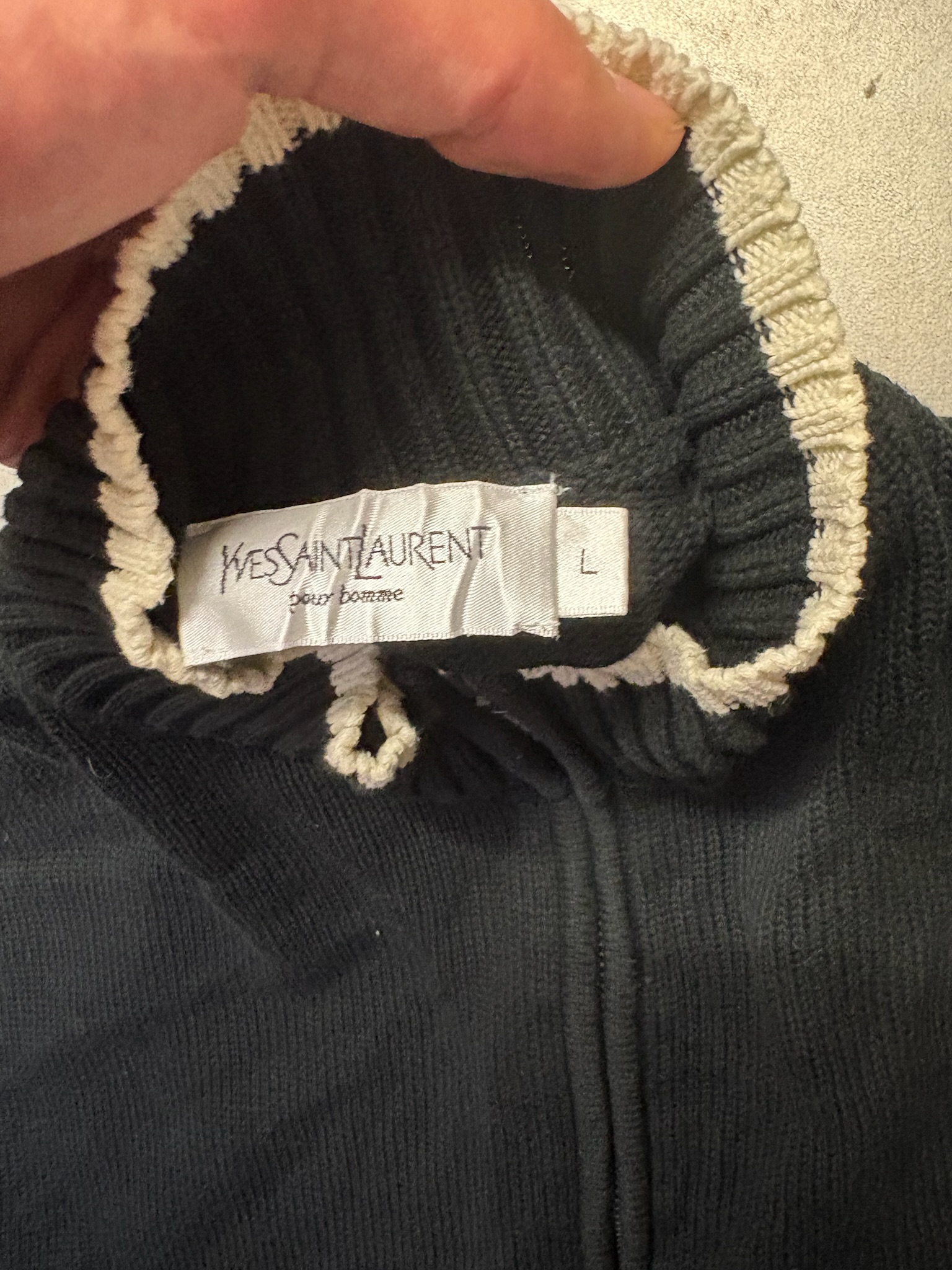 Veste en maille Yves Saint Laurent noir Taille L oversize/ XL — 2