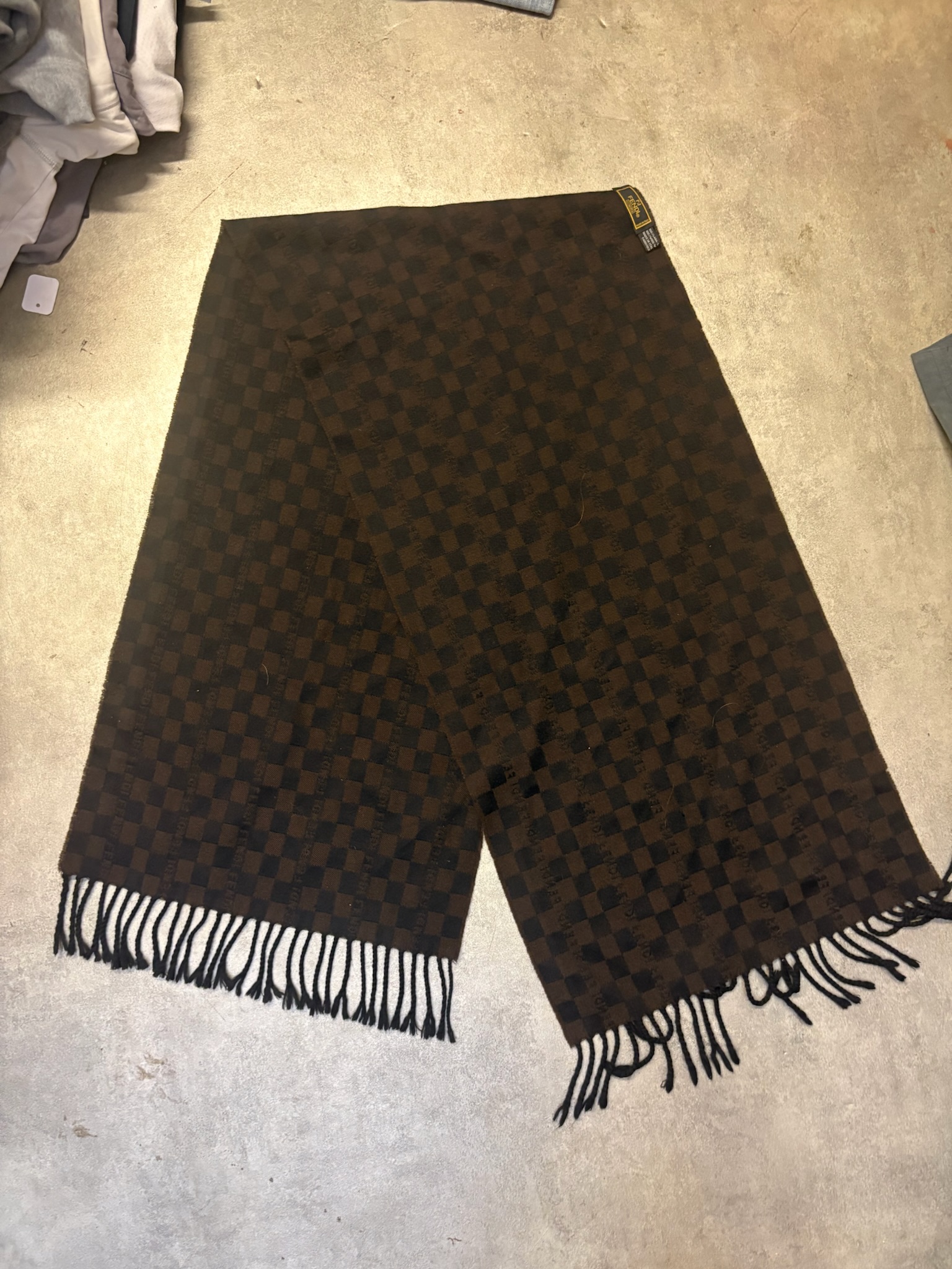Fendi vintage wool scarf 80s