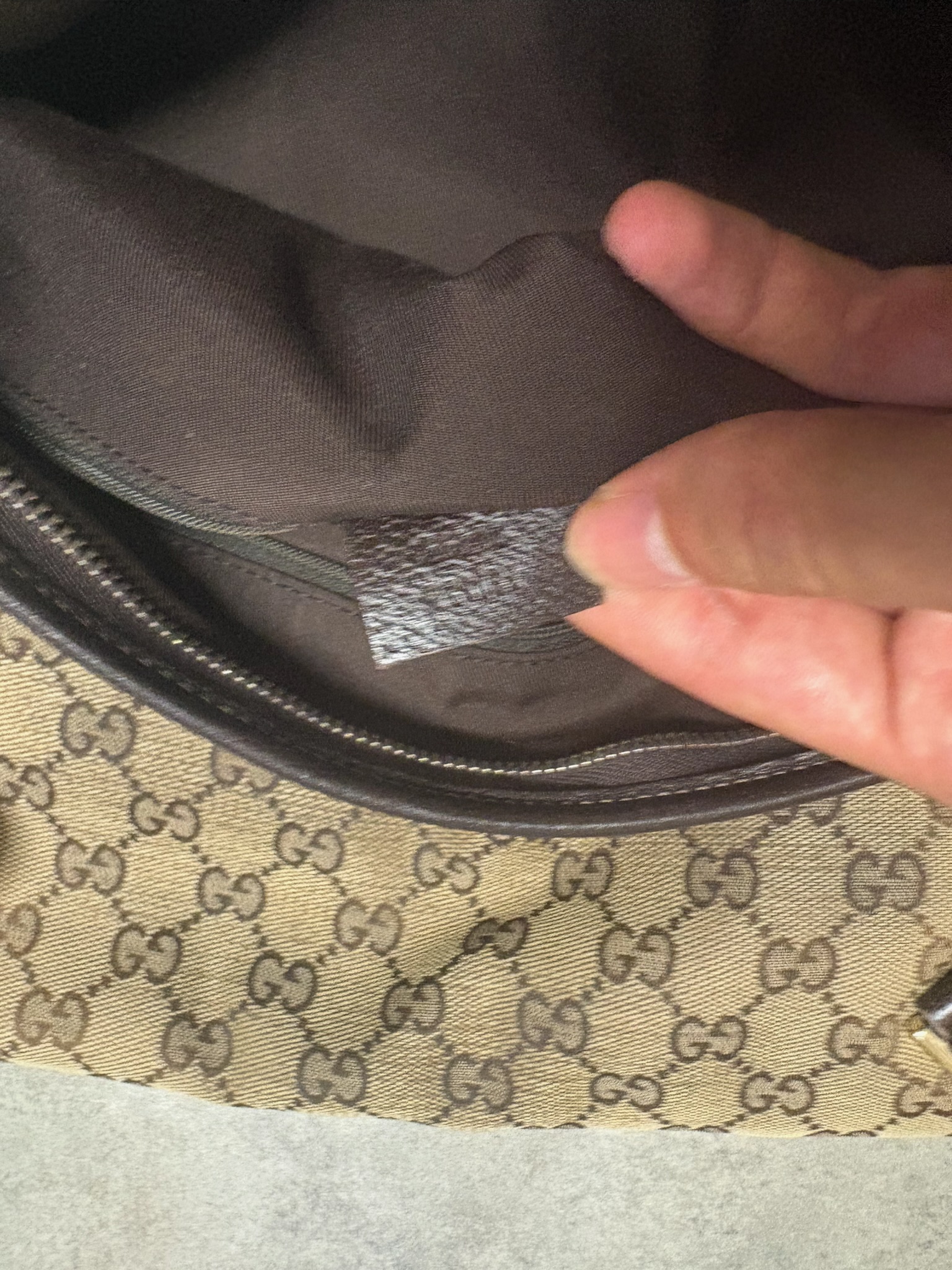 Sac à bandoulière Gucci toile cuir Monogramm gg handbag y2k 00s — 3