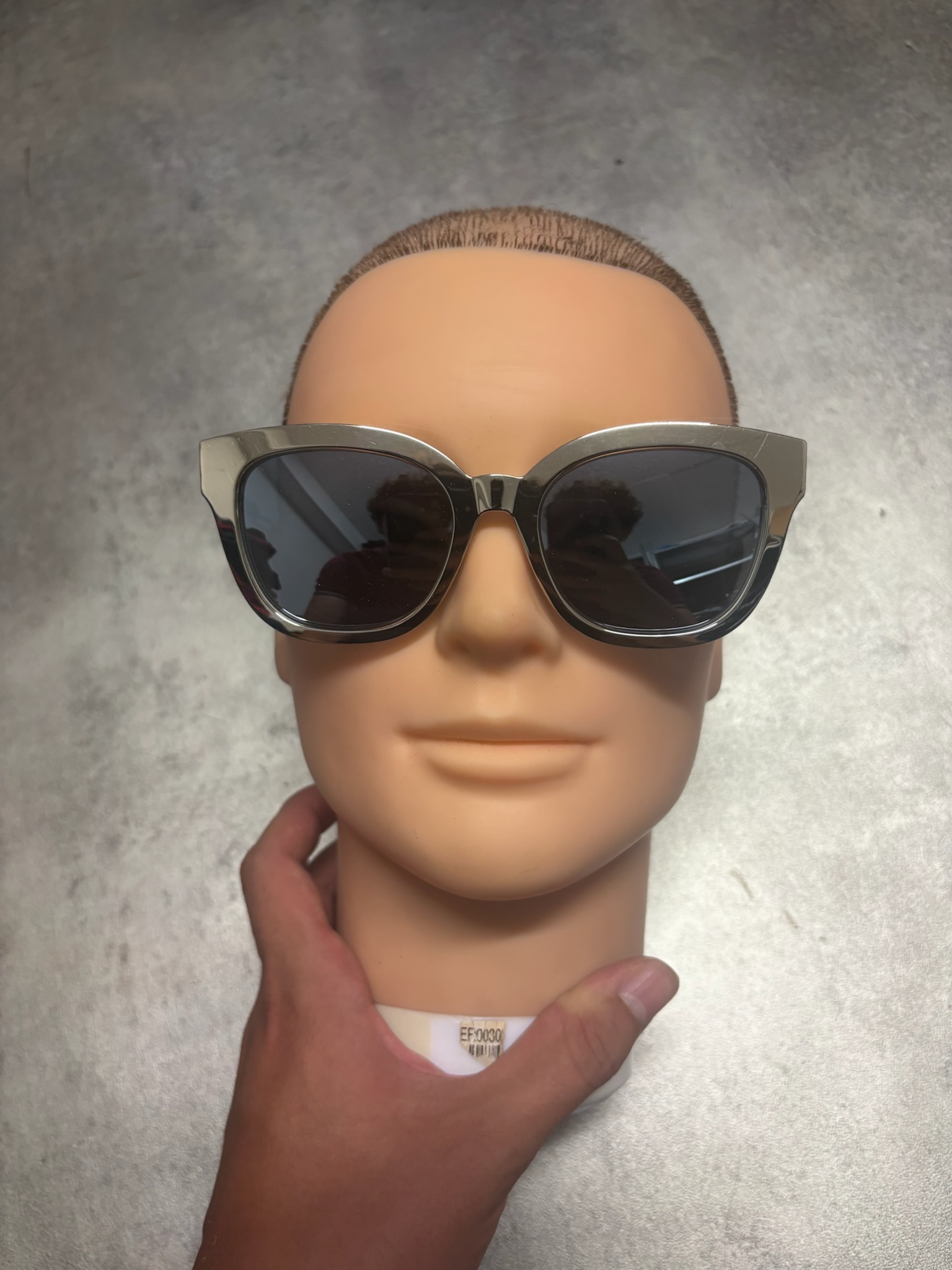 Lunette de soleil Dior y2k vintage argentée style métallique — 3