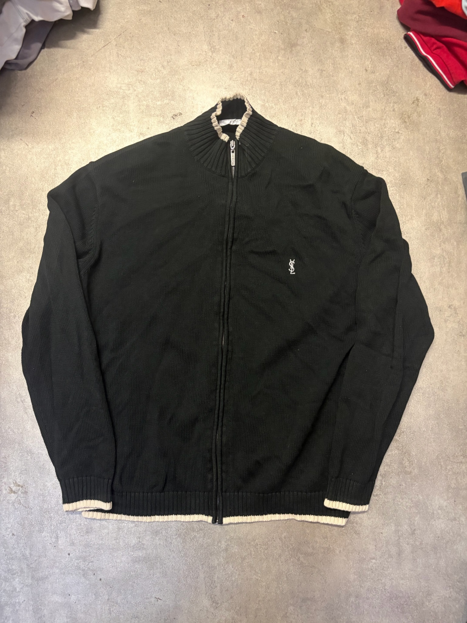 Veste en maille Yves Saint Laurent noir Taille L oversize/ XL