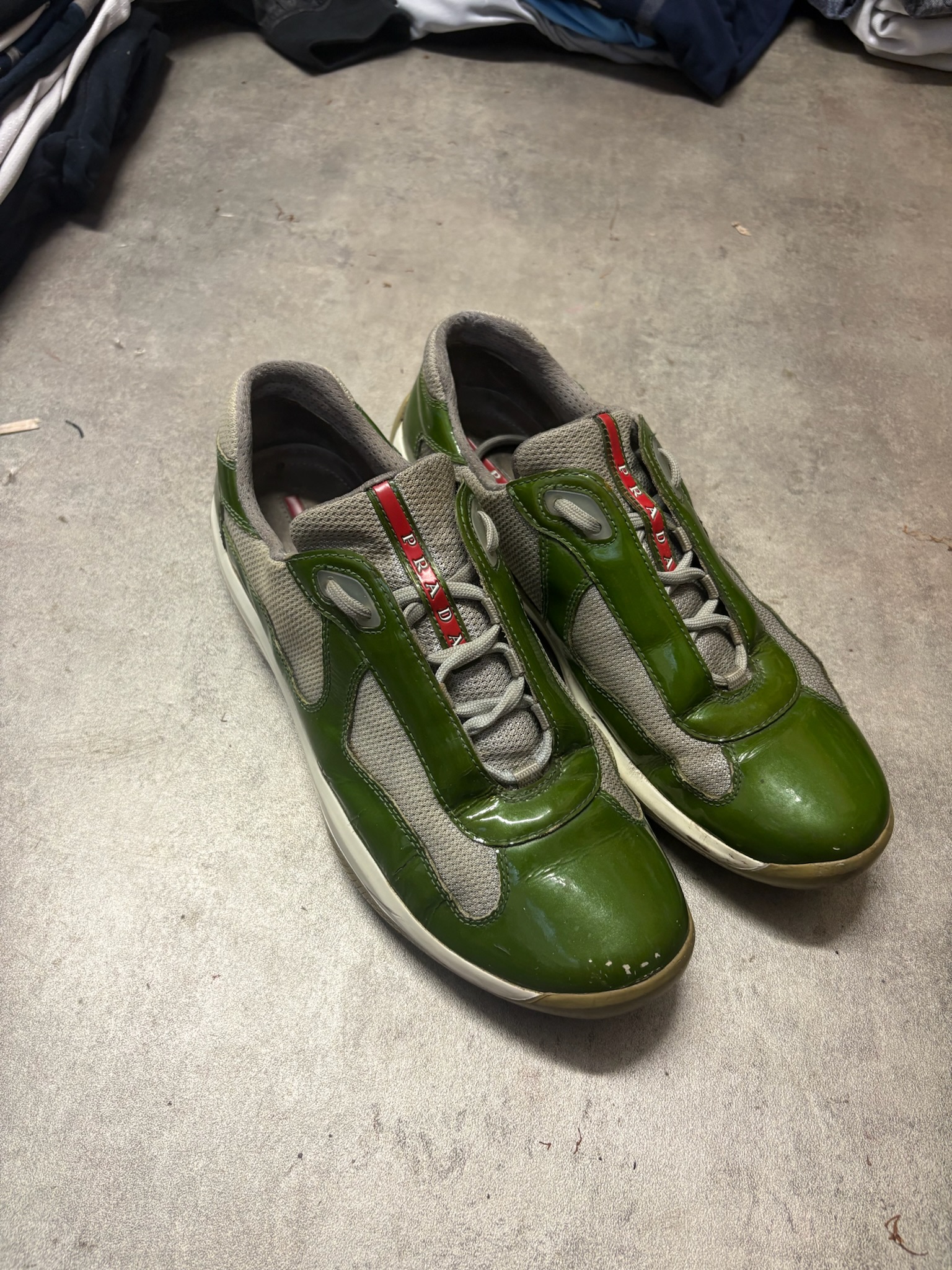 Prada America's Cup Sneakers Linea Rossa Green