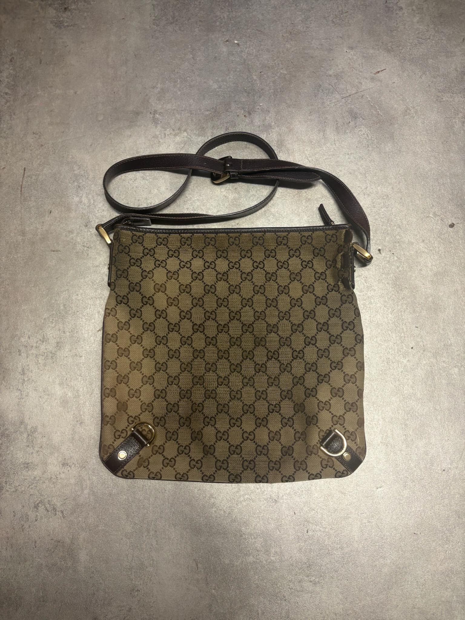 Sac à bandoulière Gucci toile cuir Monogramm gg handbag y2k 00s — 2
