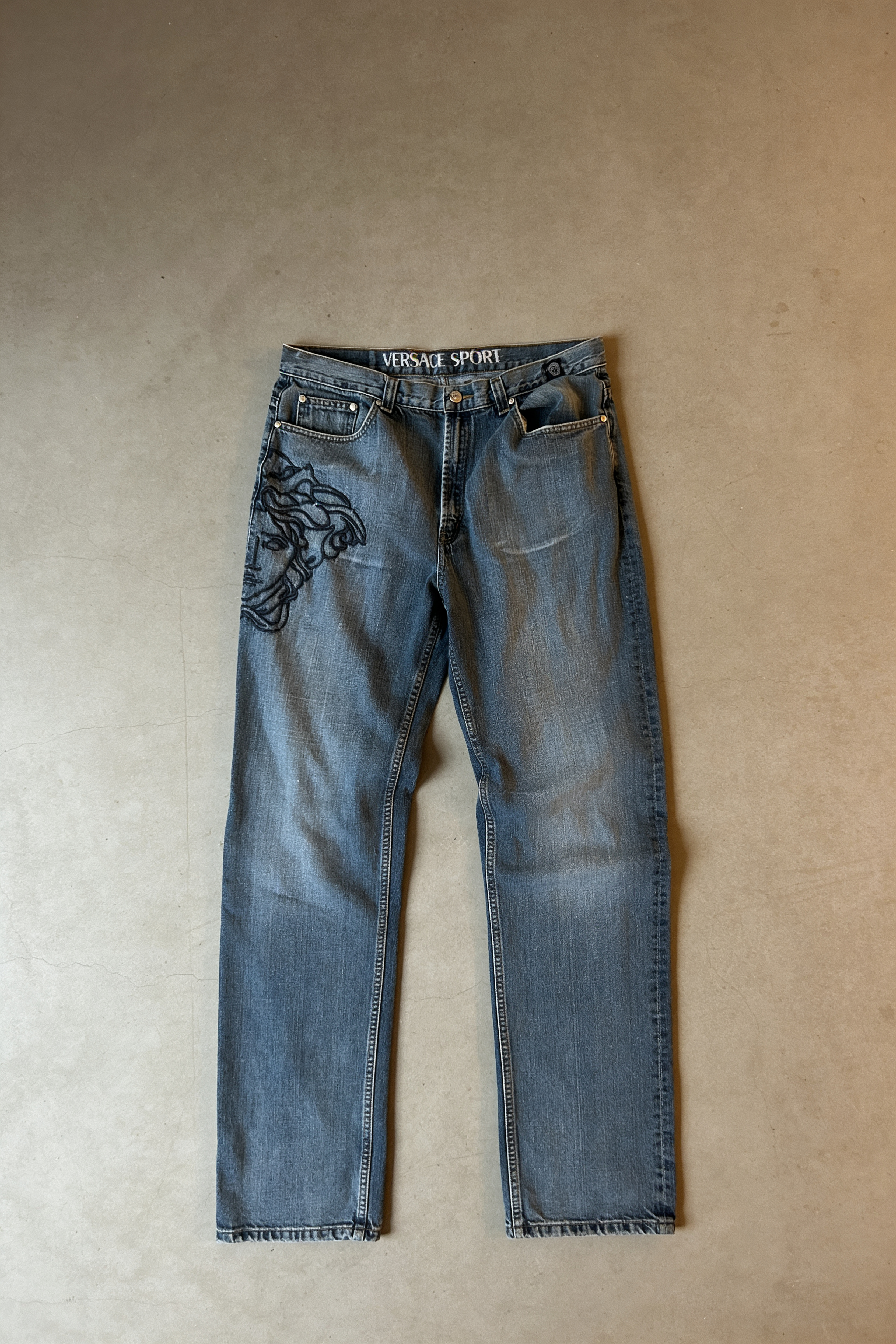 Y2K Baddie Versace Baggy Jeans
